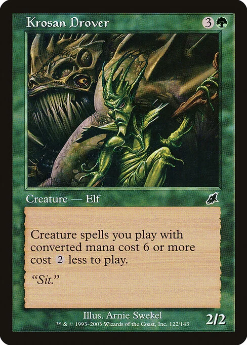 Krosan Drover, carta Magic di tipo Creature — Elf illustrata da Arnie Swekel