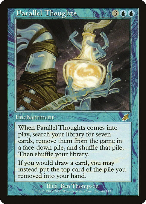 Parallel Thoughts, carta Magic di tipo Enchantment illustrata da Ben Thompson