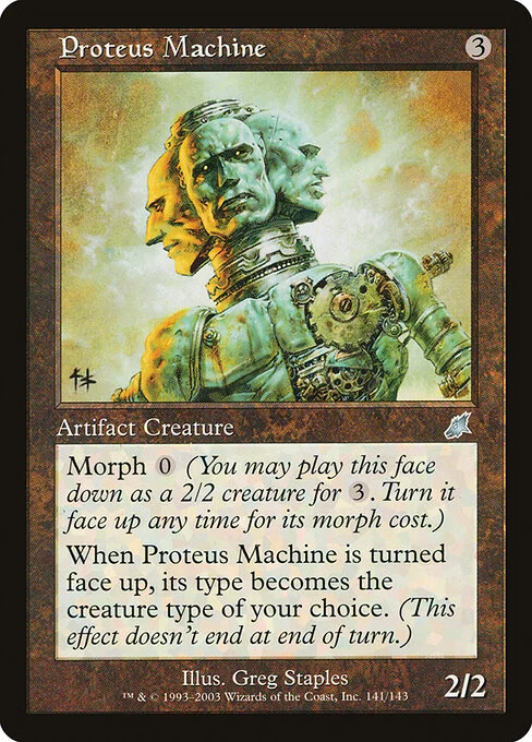 Proteus Machine, carta Magic di tipo Artifact Creature — Shapeshifter illustrata da Greg Staples