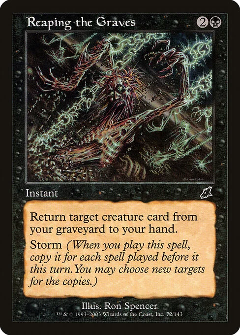 Reaping the Graves, carta Magic di tipo Instant illustrata da Ron Spencer