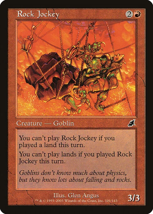 Rock Jockey, carta Magic di tipo Creature — Goblin illustrata da Glen Angus