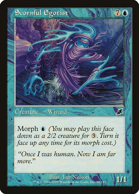 Scornful Egotist, carta Magic di tipo Creature — Human Wizard illustrata da Jim Nelson