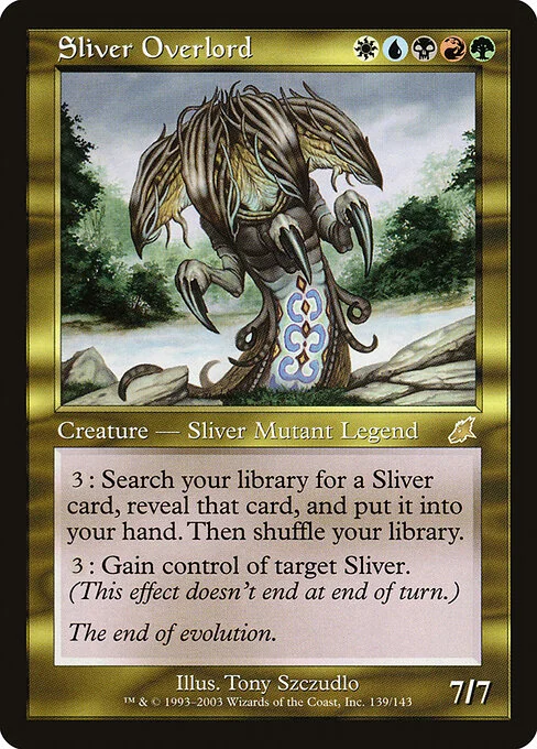 Sliver Overlord, carta Magic di tipo Legendary Creature — Sliver Mutant illustrata da Tony Szczudlo