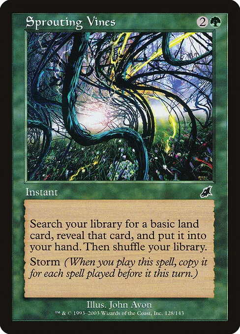 Sprouting Vines, carta Magic di tipo Instant illustrata da John Avon