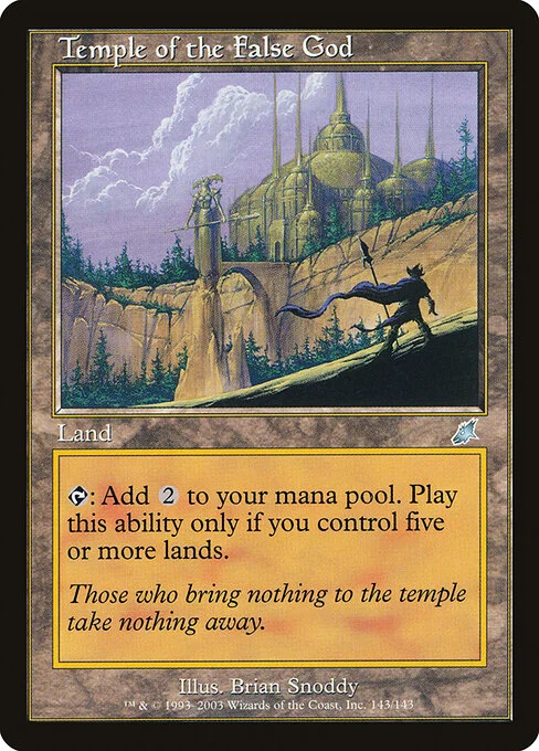 Temple of the False God, carta Magic di tipo Land illustrata da Brian Snõddy
