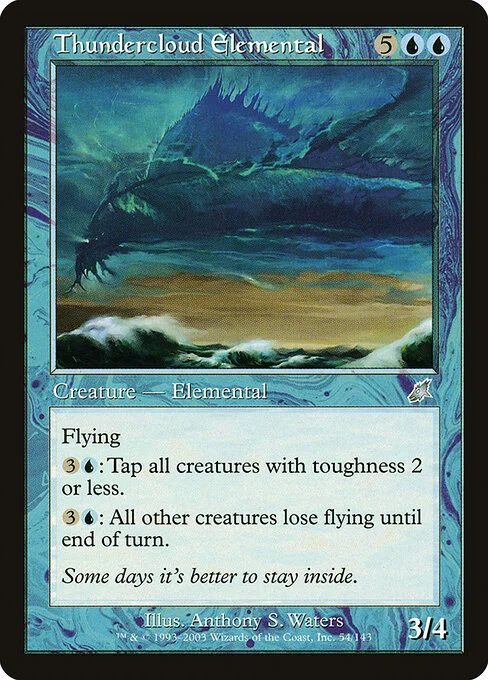 Thundercloud Elemental, carta Magic di tipo Creature — Elemental illustrata da Anthony S. Waters