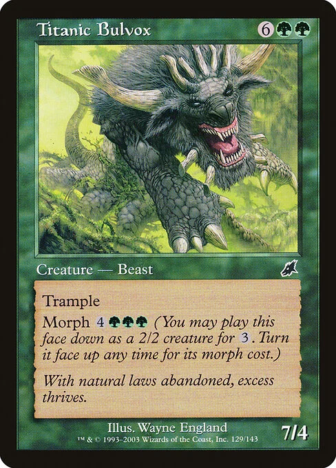 Titanic Bulvox, carta Magic di tipo Creature — Beast illustrata da Wayne England