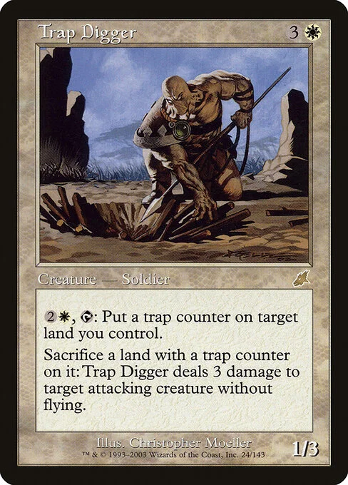 Trap Digger, carta Magic di tipo Creature — Human Soldier illustrata da Christopher Moeller
