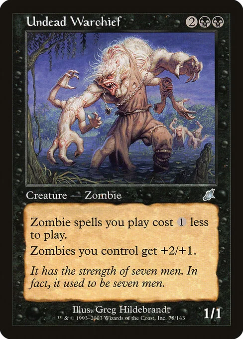 Undead Warchief, carta Magic di tipo Creature — Zombie illustrata da Greg Hildebrandt