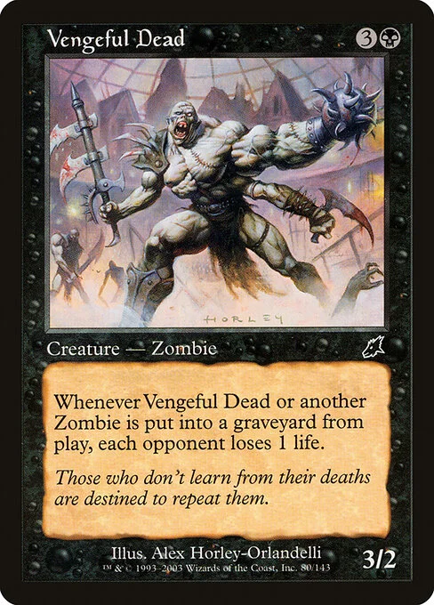 Vengeful Dead, carta Magic di tipo Creature — Zombie illustrata da Alex Horley-Orlandelli