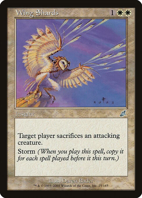 Wing Shards, carta Magic di tipo Instant illustrata da Daren Bader