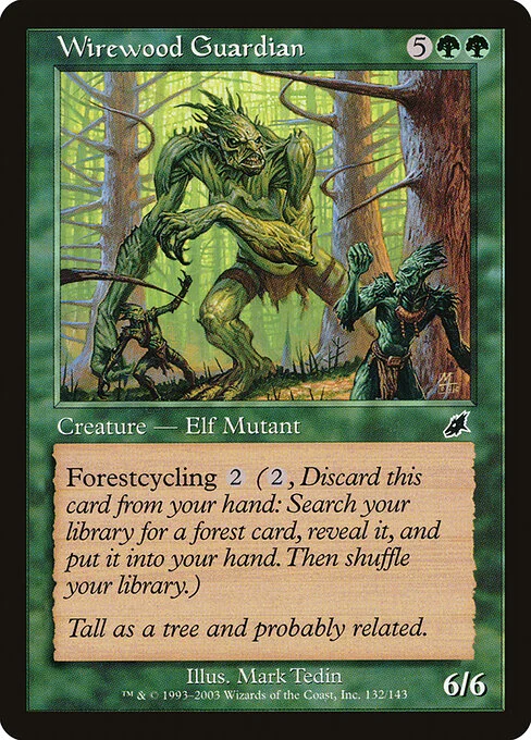 Wirewood Guardian, carta Magic di tipo Creature — Elf Mutant illustrata da Mark Tedin