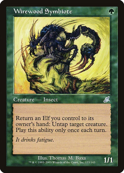 Wirewood Symbiote, carta Magic di tipo Creature — Insect illustrata da Thomas M. Baxa