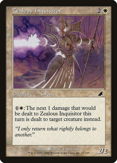 Zealous Inquisitor, carta Magic di tipo Creature — Human Cleric illustrata da Wayne England