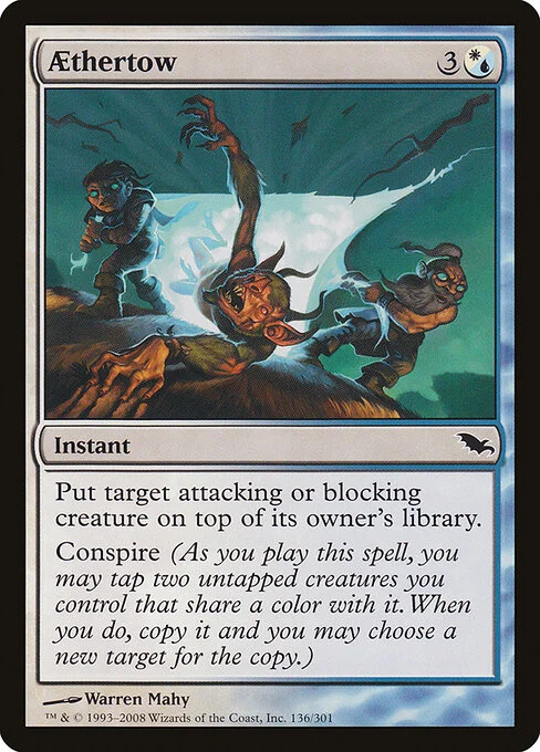 Aethertow, carta Magic di tipo Instant illustrata da Warren Mahy