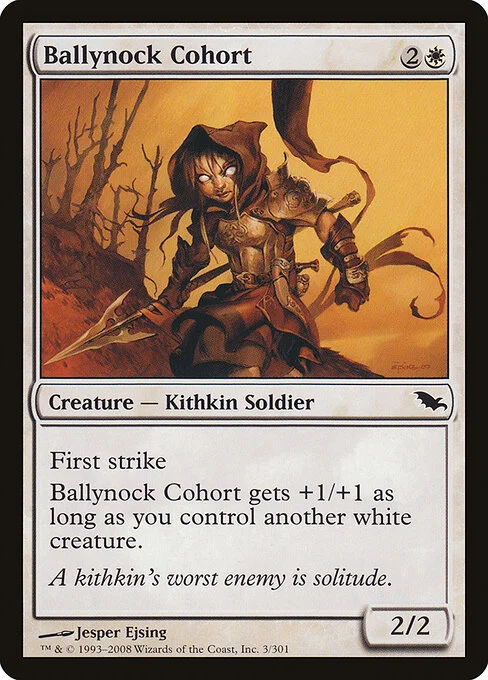 Ballynock Cohort, carta Magic di tipo Creature — Kithkin Soldier illustrata da Jesper Ejsing