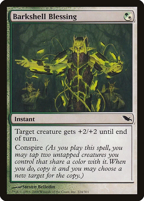 Barkshell Blessing, carta Magic di tipo Instant illustrata da Steven Belledin