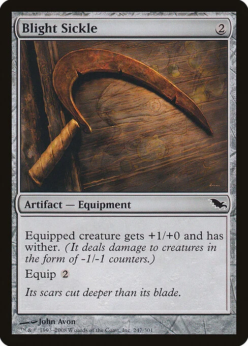 Blight Sickle, carta Magic di tipo Artifact — Equipment illustrata da John Avon