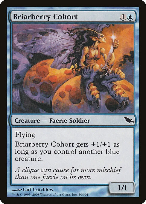 Briarberry Cohort, carta Magic di tipo Creature — Faerie Soldier illustrata da Carl Critchlow