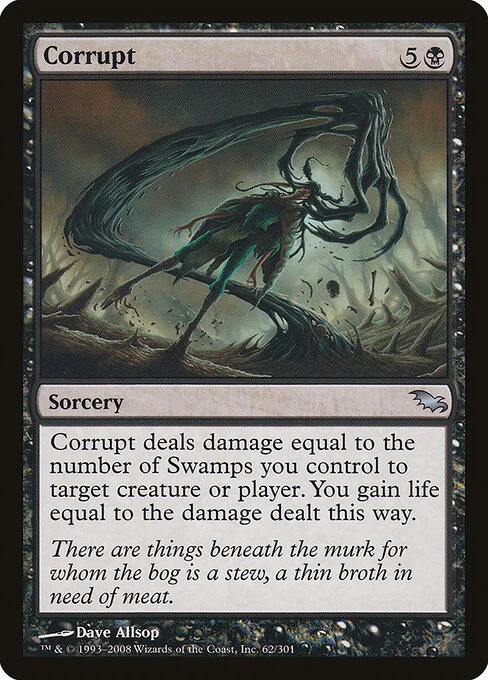 Corrupt, carta Magic di tipo Sorcery illustrata da Dave Allsop