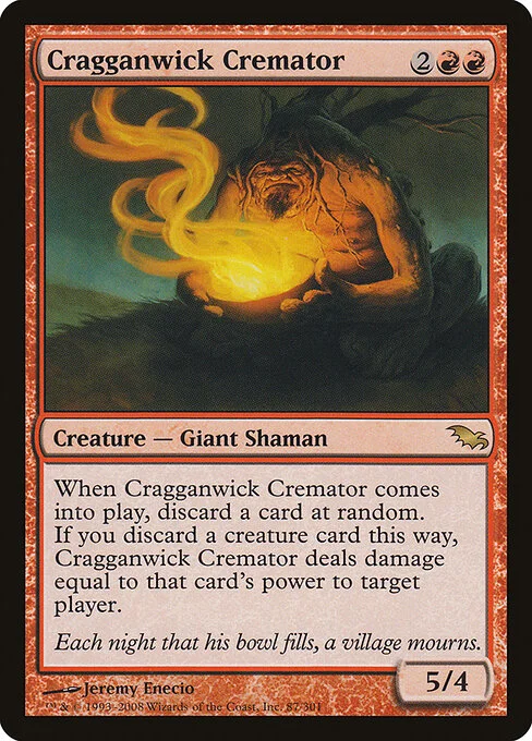 Cragganwick Cremator, carta Magic di tipo Creature — Giant Shaman illustrata da Jeremy Enecio
