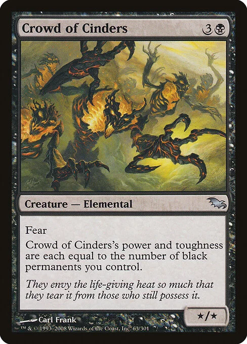 Crowd of Cinders, carta Magic di tipo Creature — Elemental illustrata da Carl Frank
