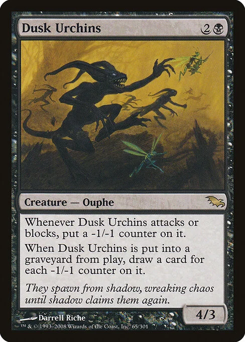 Dusk Urchins, carta Magic di tipo Creature — Ouphe illustrata da Darrell Riche