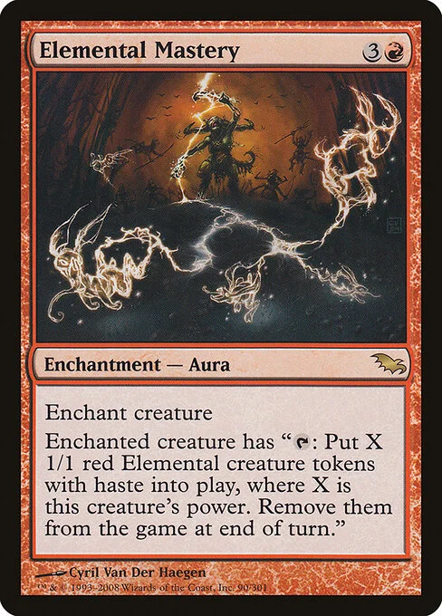 Elemental Mastery, carta Magic di tipo Enchantment — Aura illustrata da Cyril Van Der Haegen