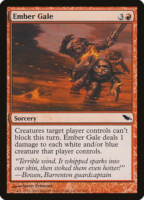 Ember Gale, carta Magic di tipo Sorcery illustrata da Steve Prescott