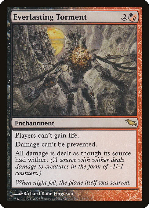 Everlasting Torment, carta Magic di tipo Enchantment illustrata da Richard Kane Ferguson
