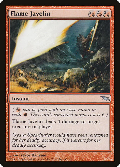 Flame Javelin, carta Magic di tipo Instant illustrata da Trevor Hairsine