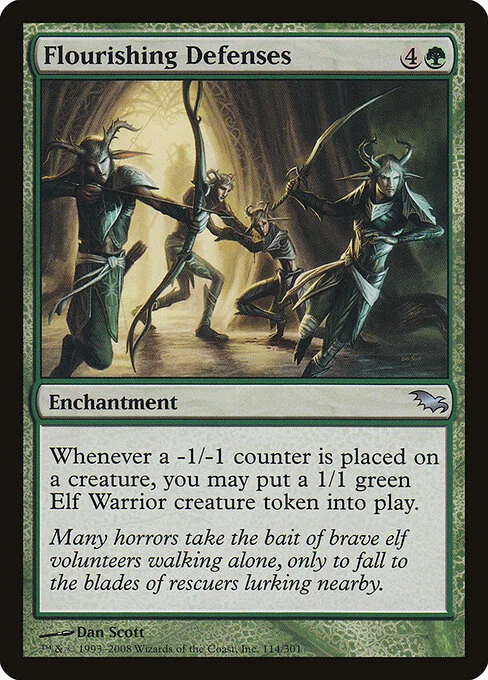 Flourishing Defenses, carta Magic di tipo Enchantment illustrata da Dan Murayama Scott