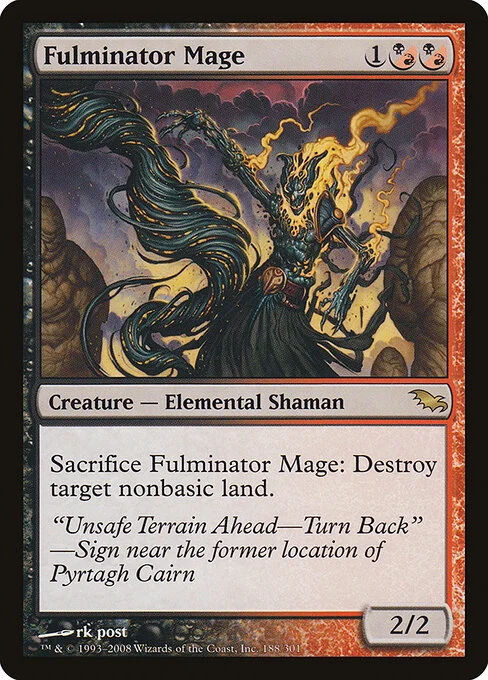 Fulminator Mage, carta Magic di tipo Creature — Elemental Shaman illustrata da rk post