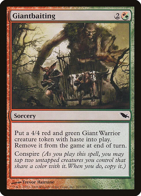 Giantbaiting, carta Magic di tipo Sorcery illustrata da Trevor Hairsine