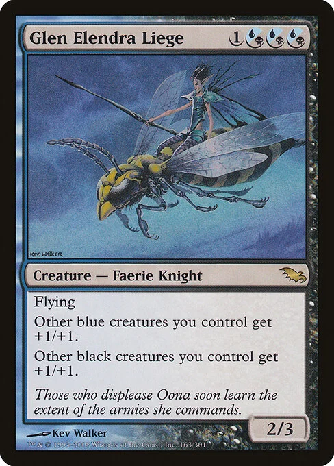Glen Elendra Liege, carta Magic di tipo Creature — Faerie Knight illustrata da Kev Walker