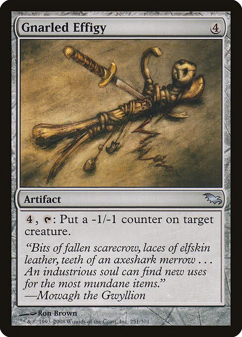 Gnarled Effigy, carta Magic di tipo Artifact illustrata da Ron Brown