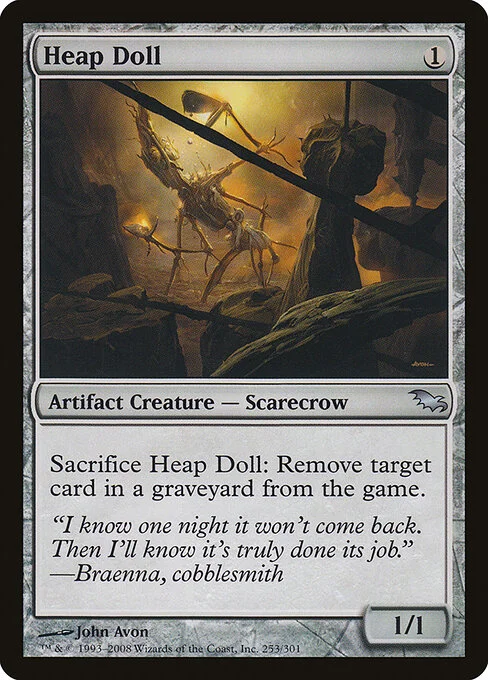 Heap Doll, carta Magic di tipo Artifact Creature — Scarecrow illustrata da John Avon