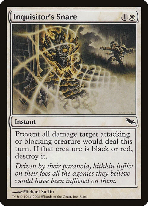 Inquisitor's Snare, carta Magic di tipo Instant illustrata da Michael Sutfin