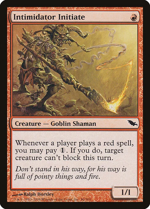 Intimidator Initiate, carta Magic di tipo Creature — Goblin Shaman illustrata da Ralph Horsley