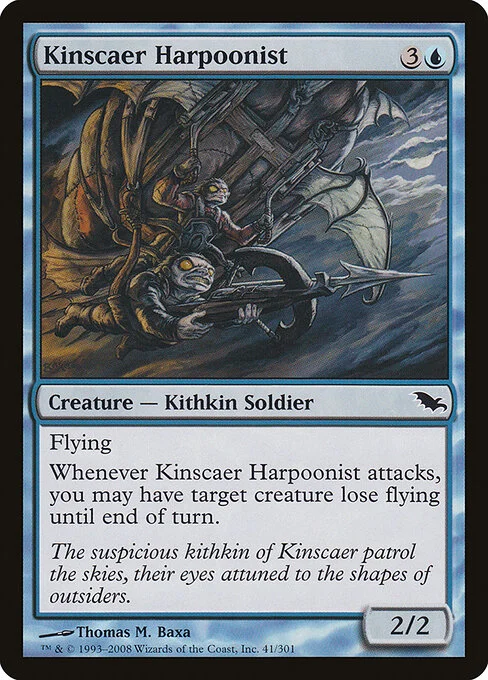 Kinscaer Harpoonist, carta Magic di tipo Creature — Kithkin Soldier illustrata da Thomas M. Baxa