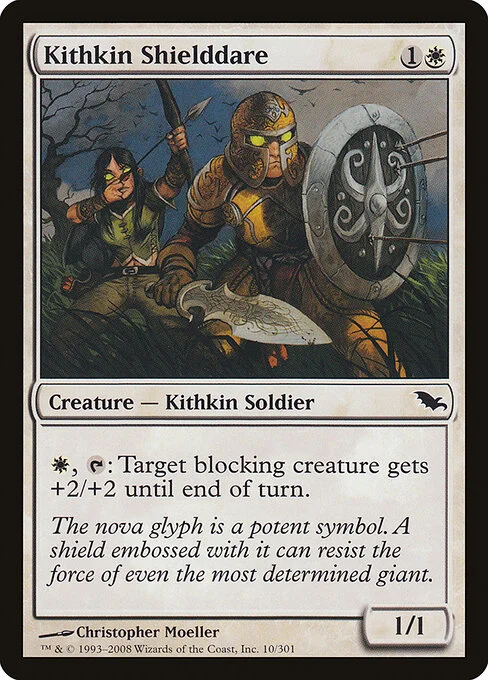 Kithkin Shielddare, carta Magic di tipo Creature — Kithkin Soldier illustrata da Christopher Moeller