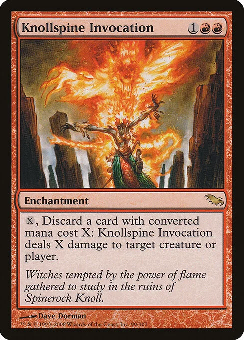 Knollspine Invocation, carta Magic di tipo Enchantment illustrata da Dave Dorman