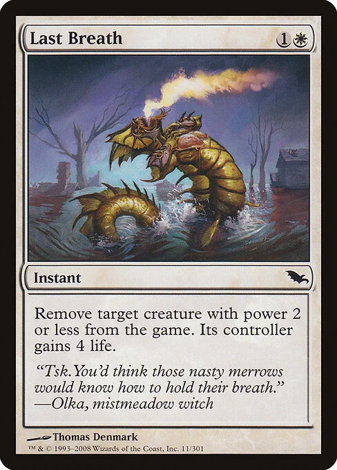 Last Breath, carta Magic di tipo Instant illustrata da Thomas Denmark