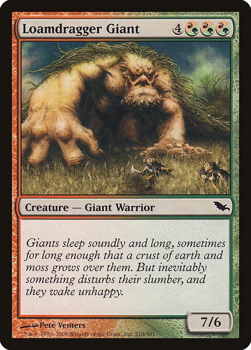Loamdragger Giant, carta Magic di tipo Creature — Giant Warrior illustrata da Pete Venters
