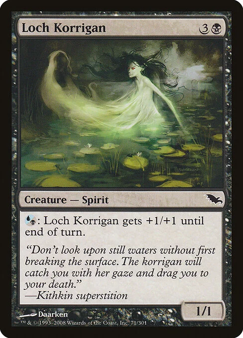 Loch Korrigan, carta Magic di tipo Creature — Spirit illustrata da Daarken