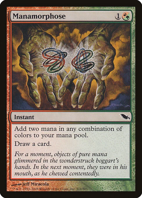 Manamorphose, carta Magic di tipo Instant illustrata da Jeff Miracola