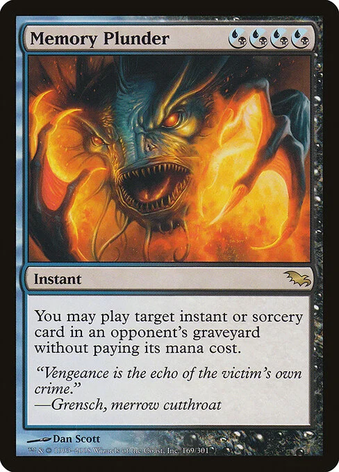 Memory Plunder, carta Magic di tipo Instant illustrata da Dan Murayama Scott