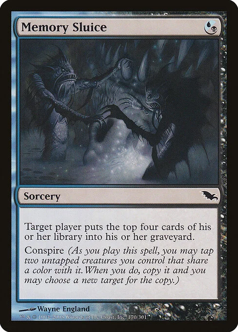 Memory Sluice, carta Magic di tipo Sorcery illustrata da Wayne England