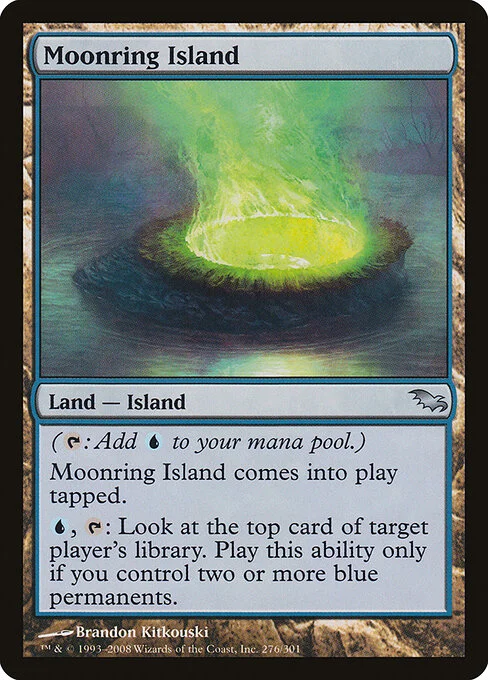 Moonring Island, carta Magic di tipo Land — Island illustrata da Brandon Kitkouski