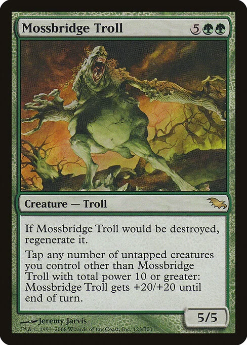 Mossbridge Troll, carta Magic di tipo Creature — Troll illustrata da Jeremy Jarvis